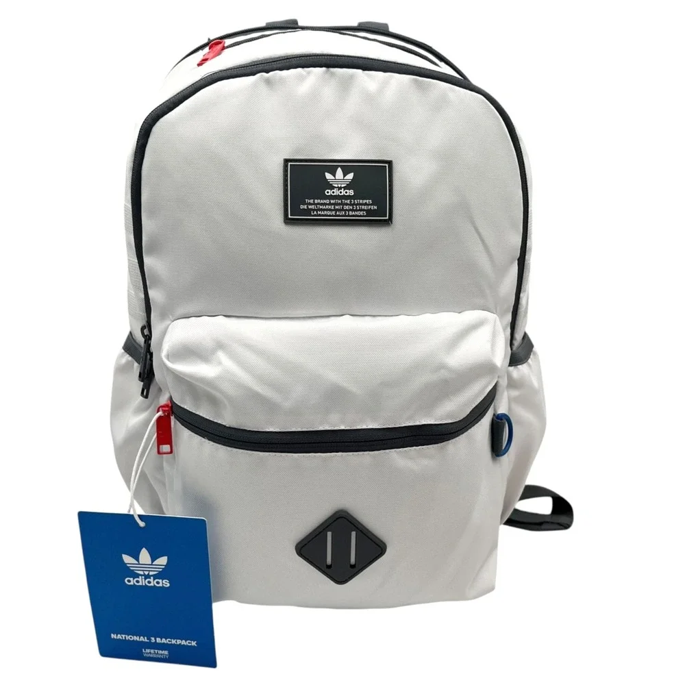 adidas National 3.0 Backpack Laptop Storage White/Onix Grey/Bright Royal Blue